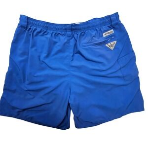 Columbia PFG Mens Blue Omni-Shade Mesh Lined Cargo Fishing Shorts XL FM4009